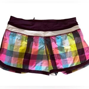 lululemon athletica Multicolor Plaid Women's Shorts